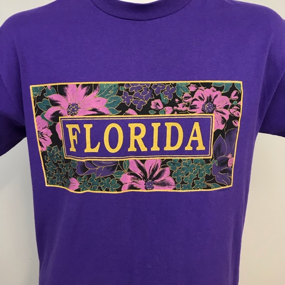 Vintage Florida Purple T Shirt L Single Stitch - Picture 2 of 6